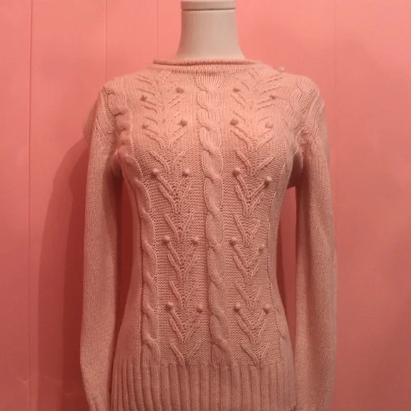 Pink Cable Knit Sweater - Picture 2 of 3